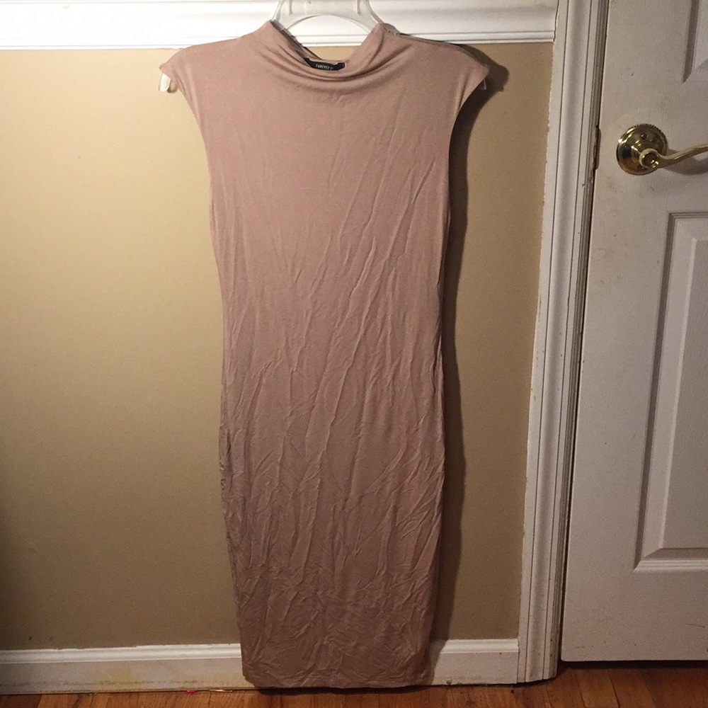 *FINAL PRICE* tan tight maxi dress